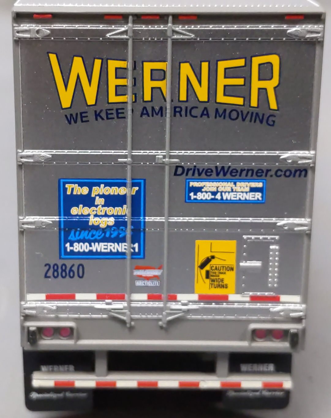 Athearn 29865 HO Werner 53' Reefer Trailer RTR #28860