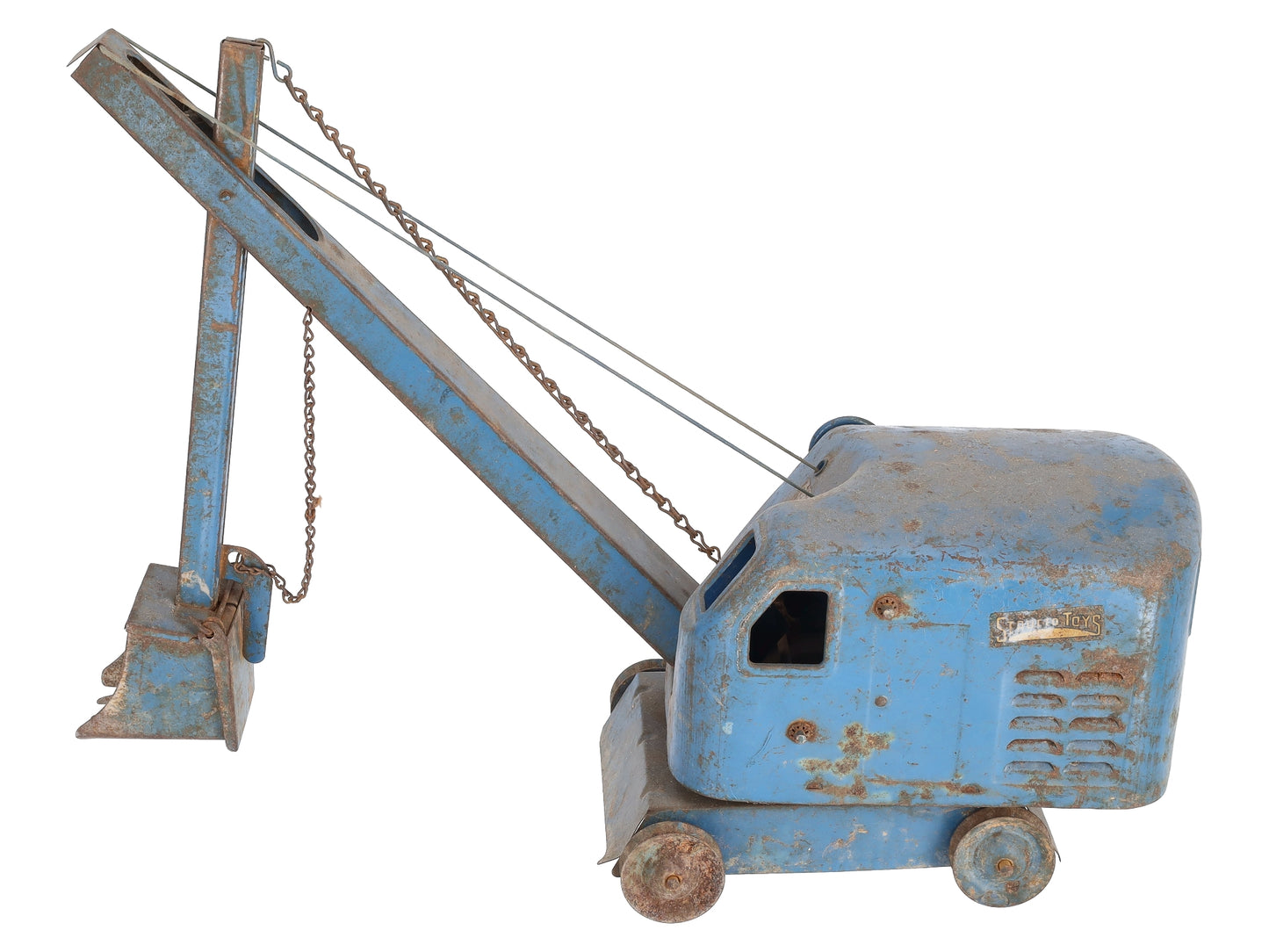 Structo Toys Vintage Pressed Steel Blue Digger