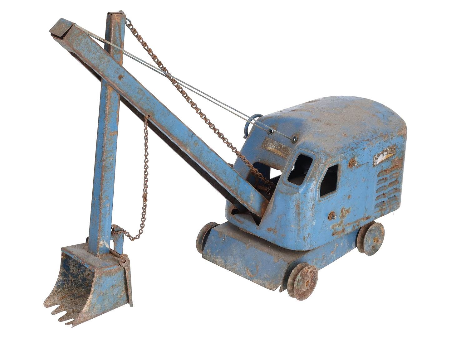 Structo Toys Vintage Pressed Steel Blue Digger