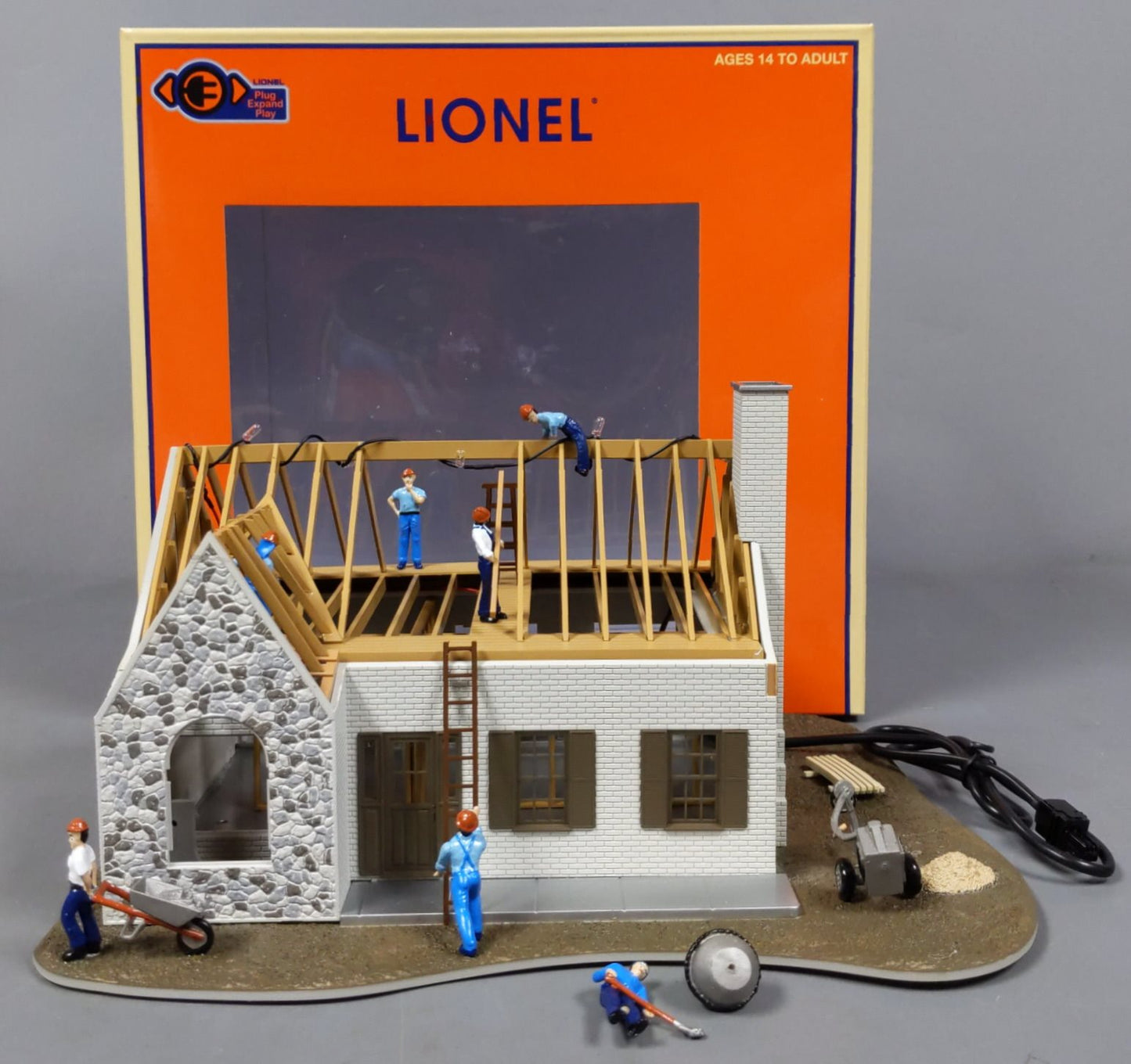 Lionel 6-84792 O House Under Construction Built-Up Building - Plug & Play