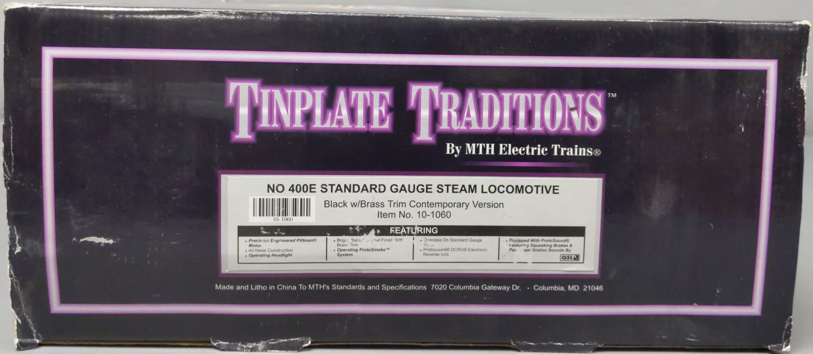 MTH 10-1060 Std Gauge NYC Tinplate 400E Steam Locomotive and Tender w/PS1 LN/Box