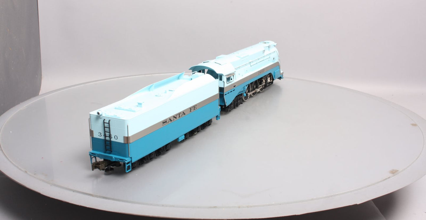Weaver 3460 BRASS Santa Fe Blue Goose 4-6-4 Steam Loco & Tender (3-Rail) #3460 LN/Box