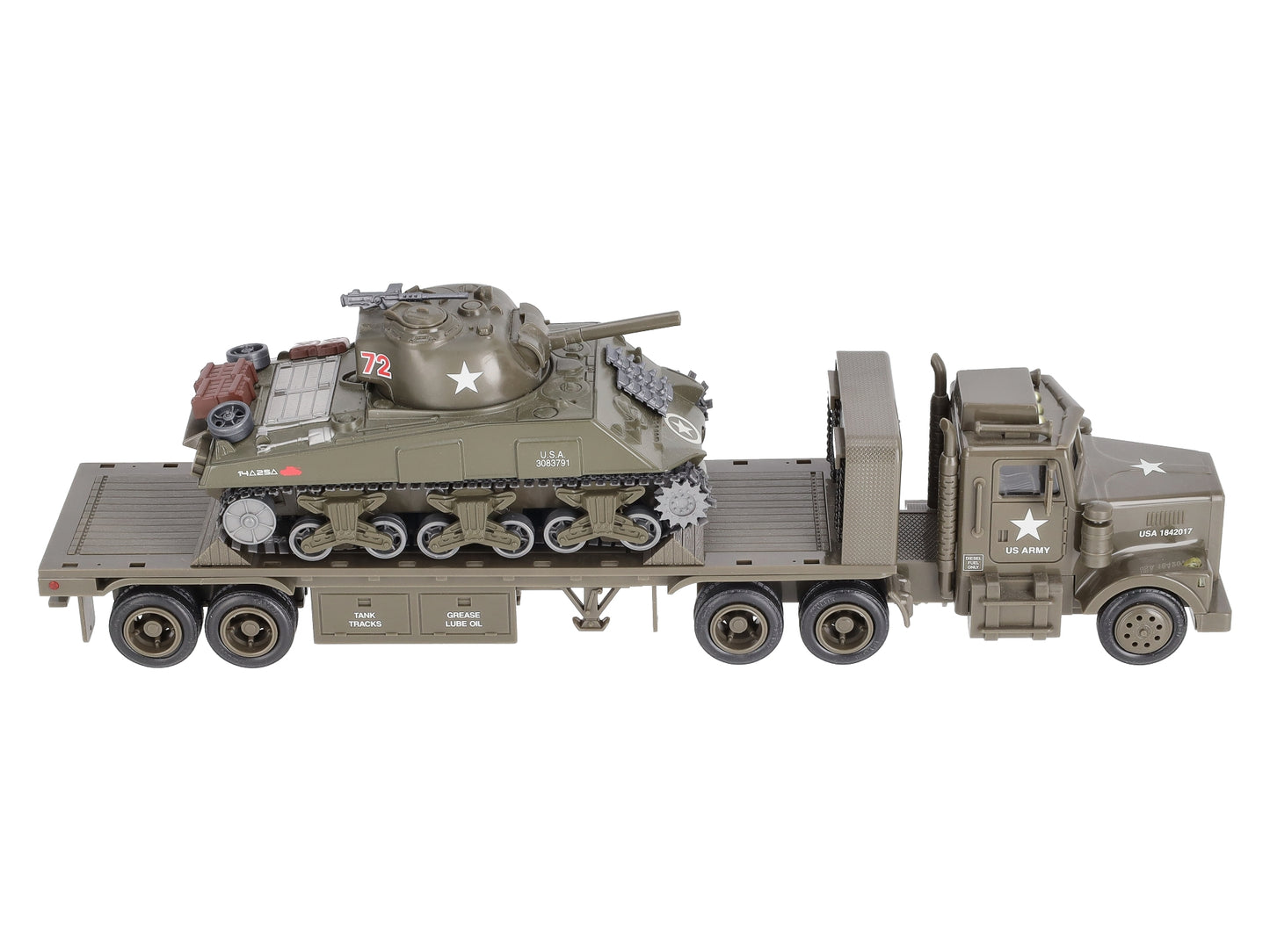 TMT 18420 US Army Flatbed Truck w/ Sherman Tank Load