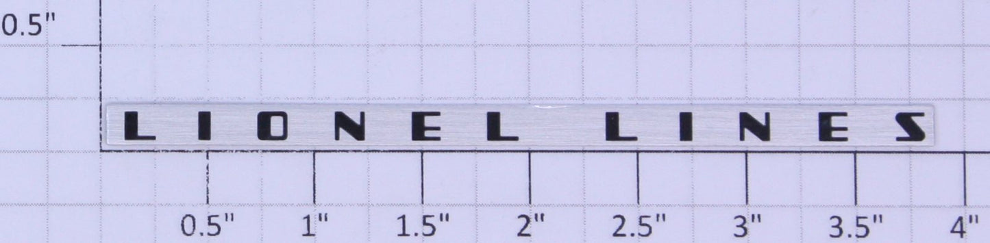 Lionel 2532-49 Lionel Lines Nameplate with Adhesive on Back