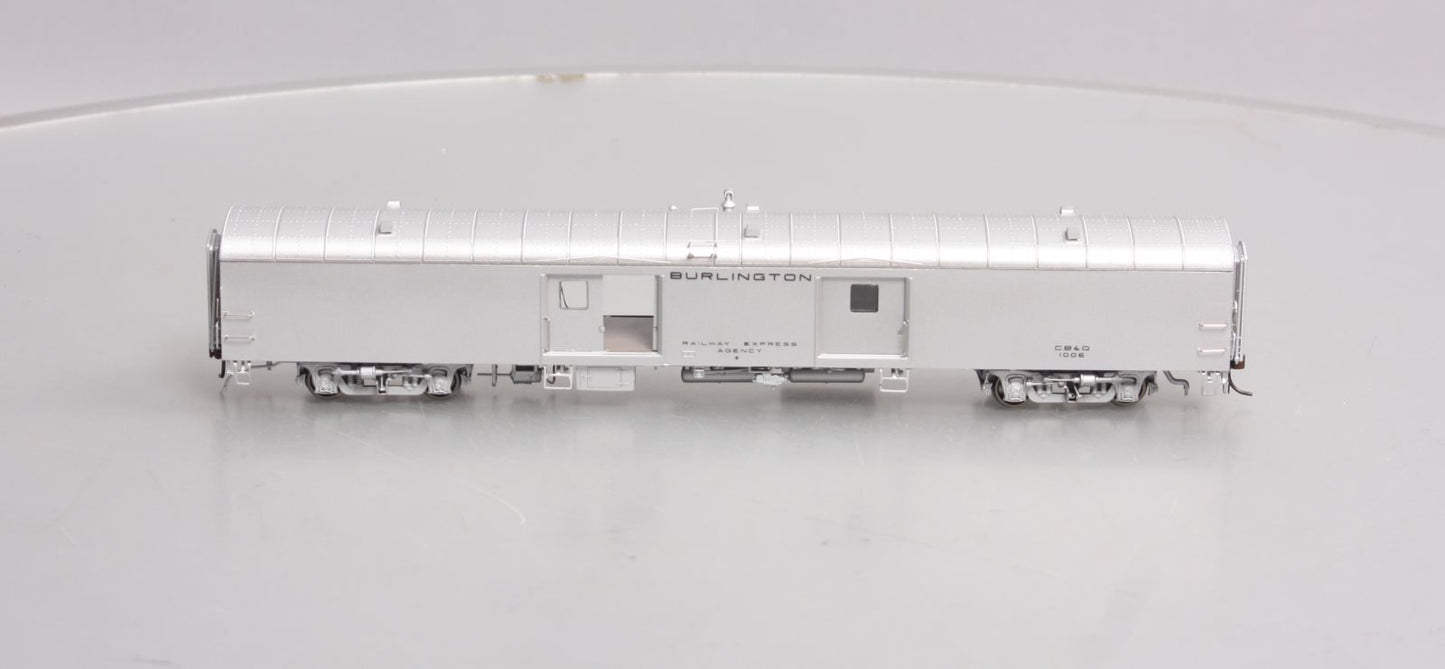 Rapido Trains 106120 HO Chicago,Burlington & Quincy 73' 6" Smooth Side #1006 NIB