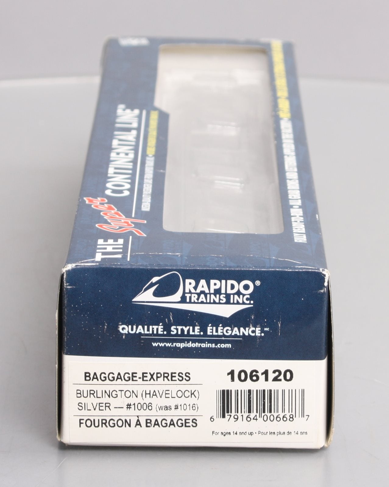 Rapido Trains 106120 HO Chicago,Burlington & Quincy 73' 6" Smooth Side #1006 NIB