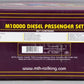 MTH 20-2298-1 O Gauge Union Pacific M10000 Diesel Passenger Train Set w/PS2 LN/Box