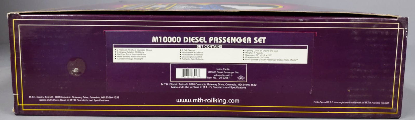 MTH 20-2298-1 O Gauge Union Pacific M10000 Diesel Passenger Train Set w/PS2 LN/Box