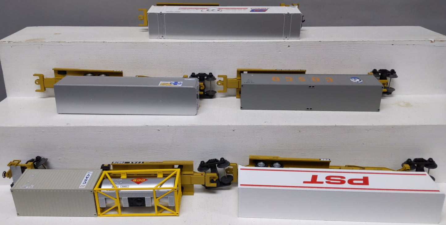 MTH 20-95035 O Gauge T.T.U.X. Spine Car Set with Loads (Set of 5) EX/Box