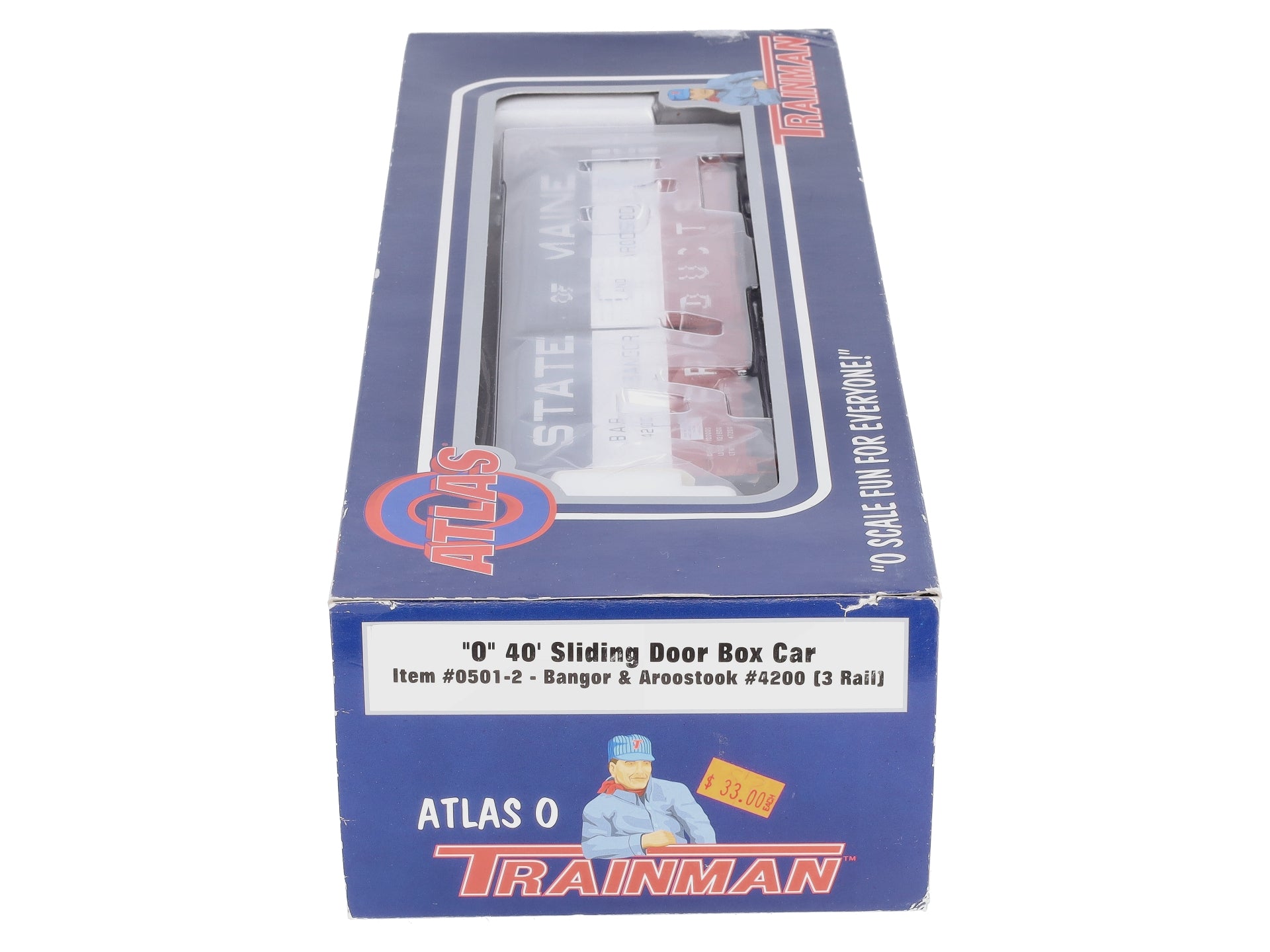 Atlas 0501-2 O B&A State of Maine 40' Sliding Door Boxcar LN/Box