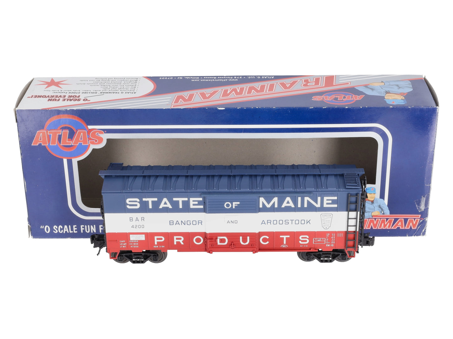 Atlas 0501-2 O B&A State of Maine 40' Sliding Door Boxcar LN/Box
