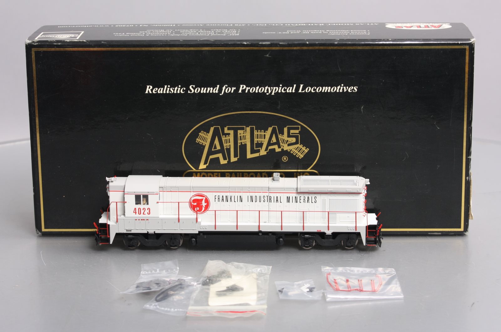 Atlas 8192 HO Franklin Industrial Minerals B23-7 High Nose with Sound #4023