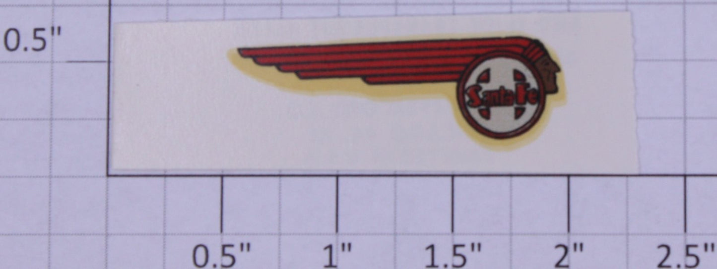 Lionel 2343-69 Santa Fe B Unit Indian Head Water Soluble Decal