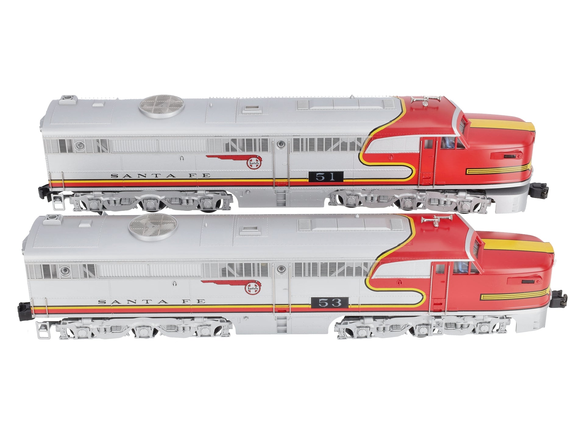 MTH 20-2024-0 O Santa Fe Alco PA AA 3 Rail Horn Diesel Engine Set w/PS1 #51/53 LN/Box