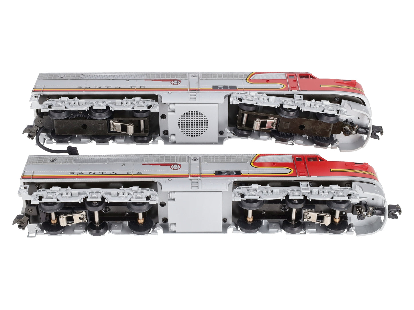MTH 20-2024-0 O Santa Fe Alco PA AA 3 Rail Horn Diesel Engine Set w/PS1 #51/53 LN/Box