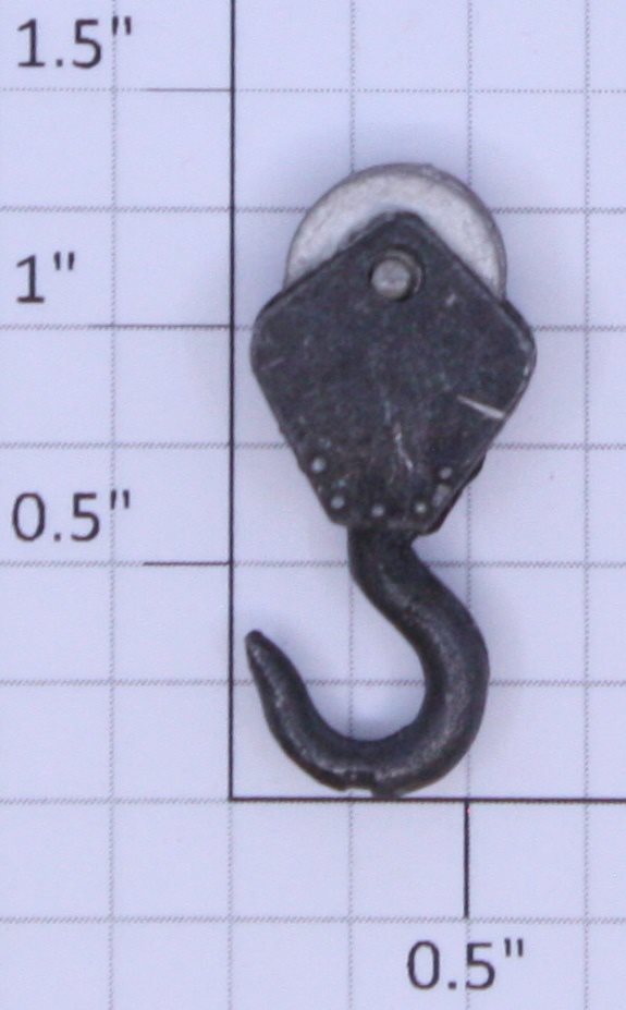 Lionel 6560-13 O Gauge Black Metal Crane Hook and Pulley
