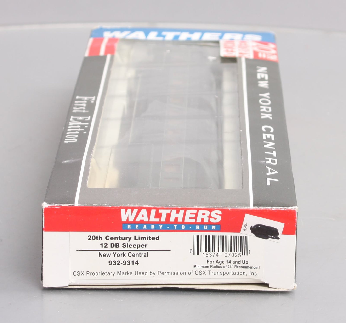 Walthers 932-9314 HO Scale NYC 20th Century Limited 12 DB Sleeper Passenger Car EX/Box
