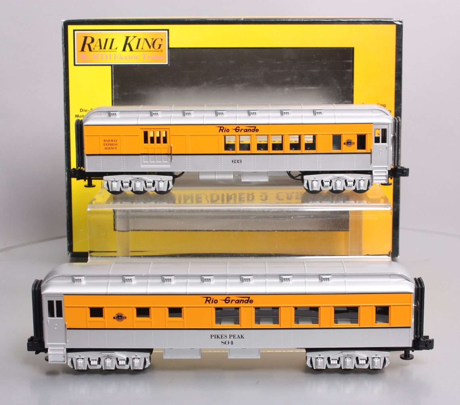 MTH 30-6234 O Denver & Rio Grande Madison Combo/Diner Set (Set of 2) NIB