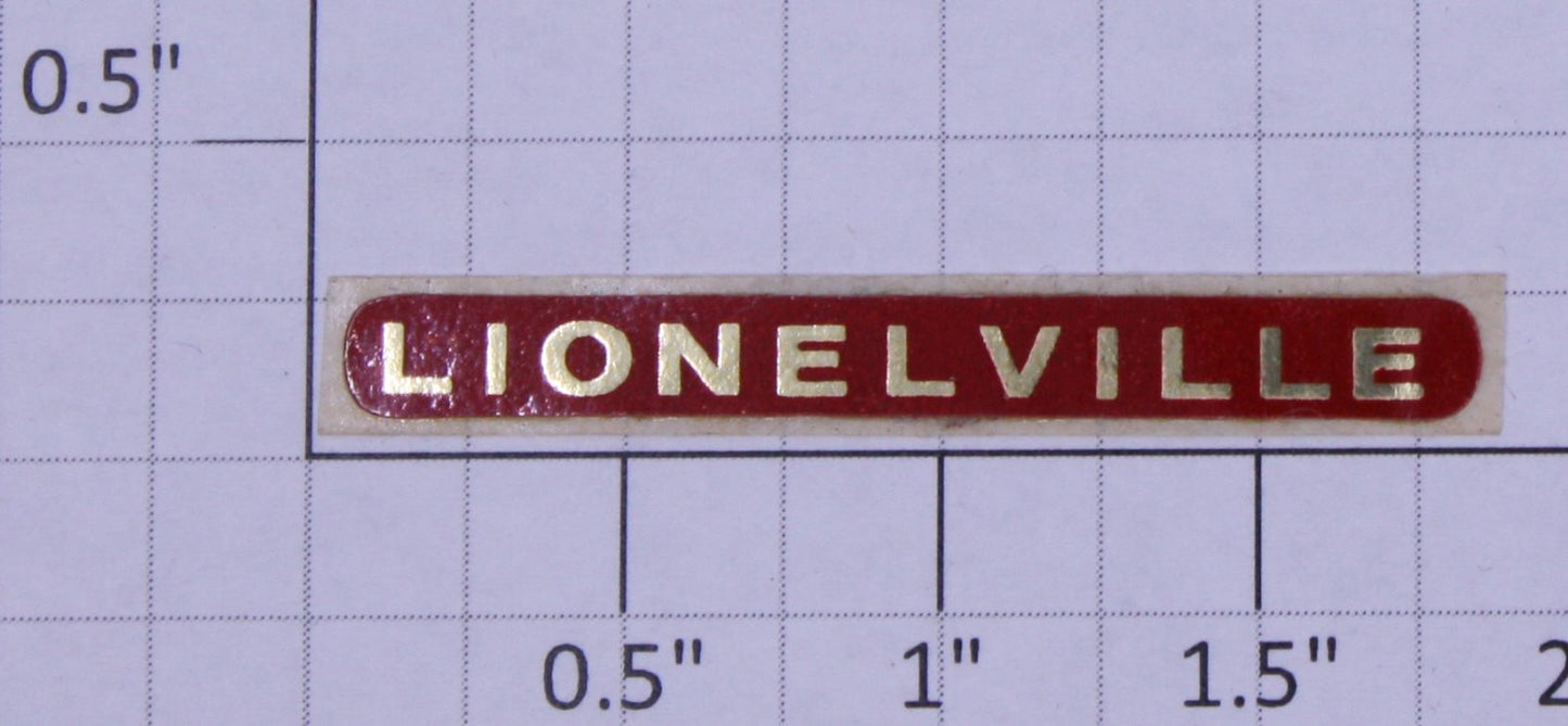 Lionel 145-25 Gold/Red "Lionelville" Gateman Sticker Decal