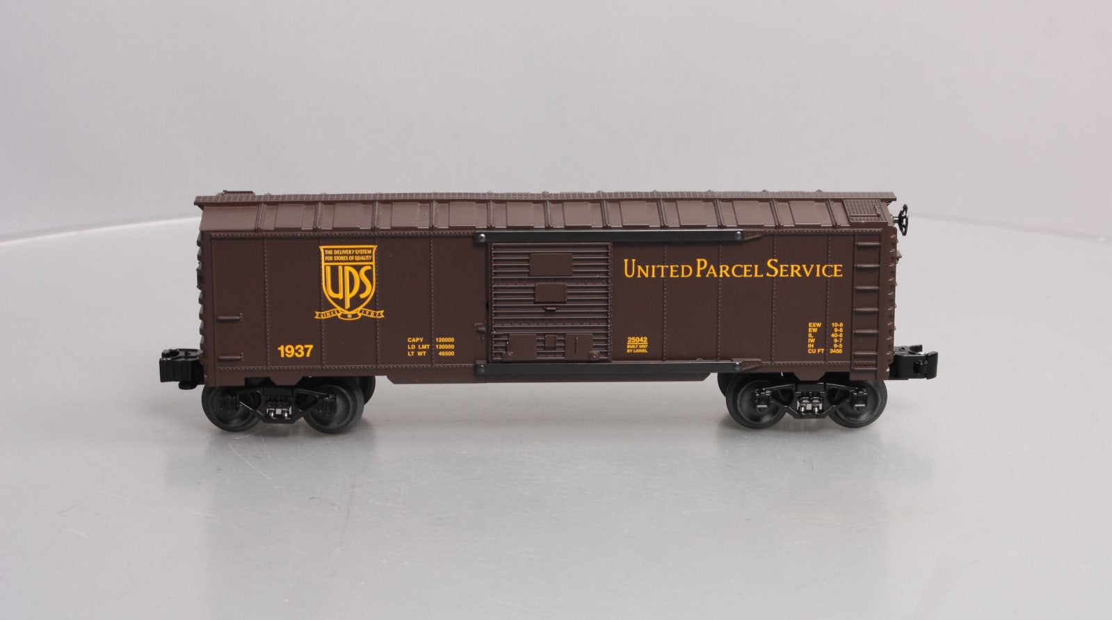 Lionel 6-25042 O Gauge UPS Centennial Boxcar #1937 NIB