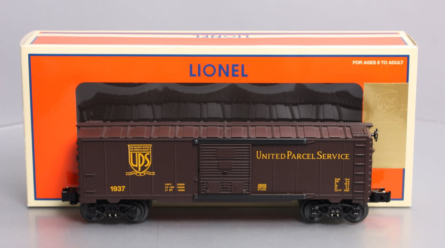 Lionel 6-25042 O Gauge UPS Centennial Boxcar #1937 NIB