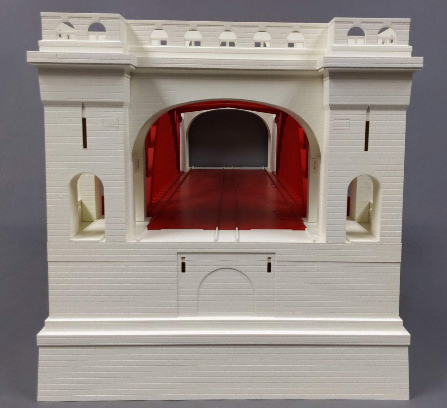 MTH 30-90219 O Scale Gray & Red ABS Plastic Hellgate Bridge