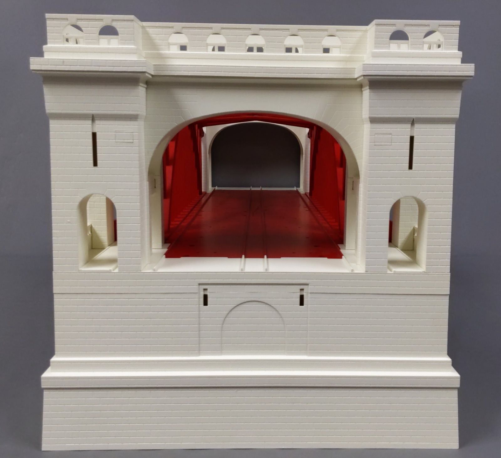 MTH 30-90219 O Scale Gray & Red ABS Plastic Hellgate Bridge