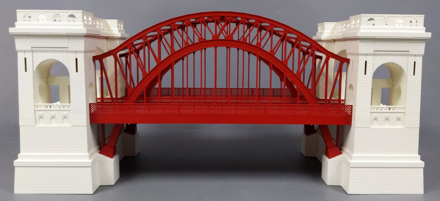 MTH 30-90219 O Scale Gray & Red ABS Plastic Hellgate Bridge