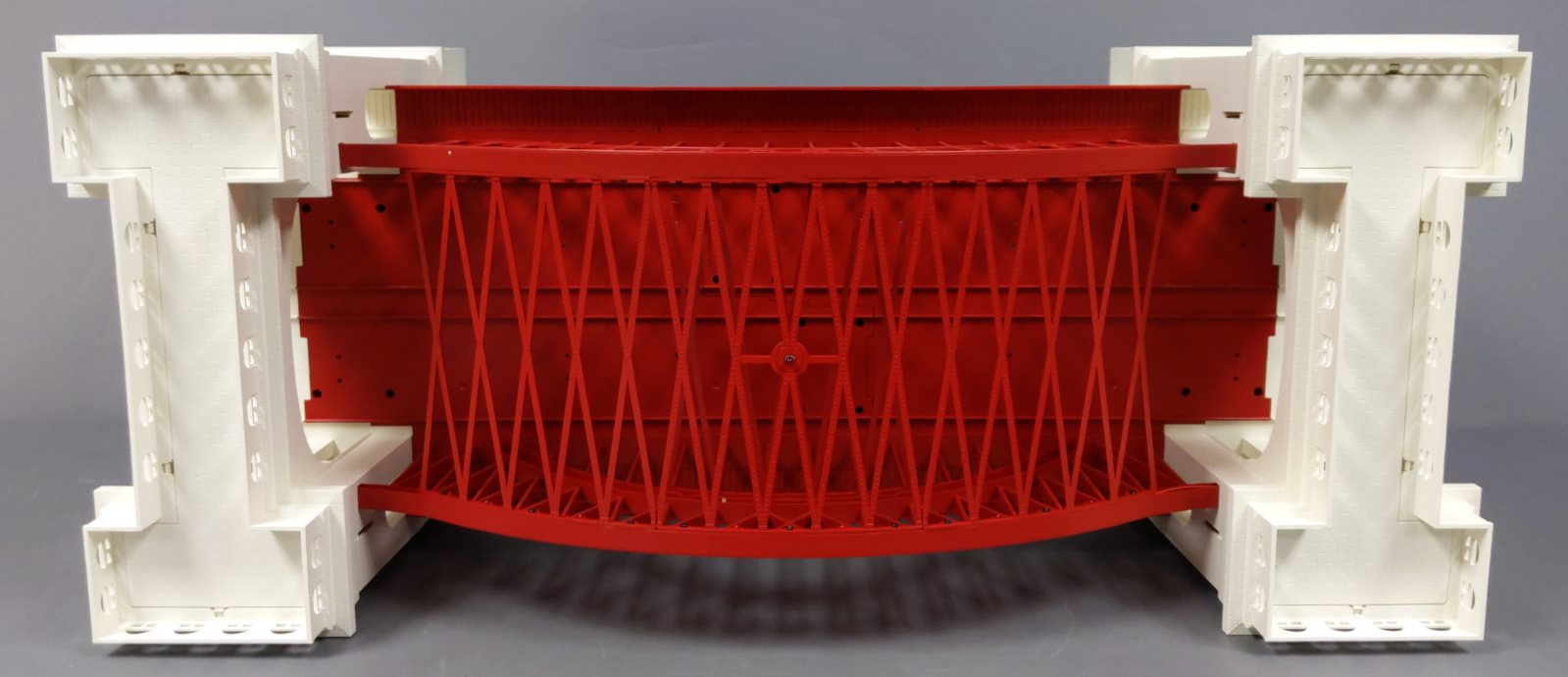 MTH 30-90219 O Scale Gray & Red ABS Plastic Hellgate Bridge
