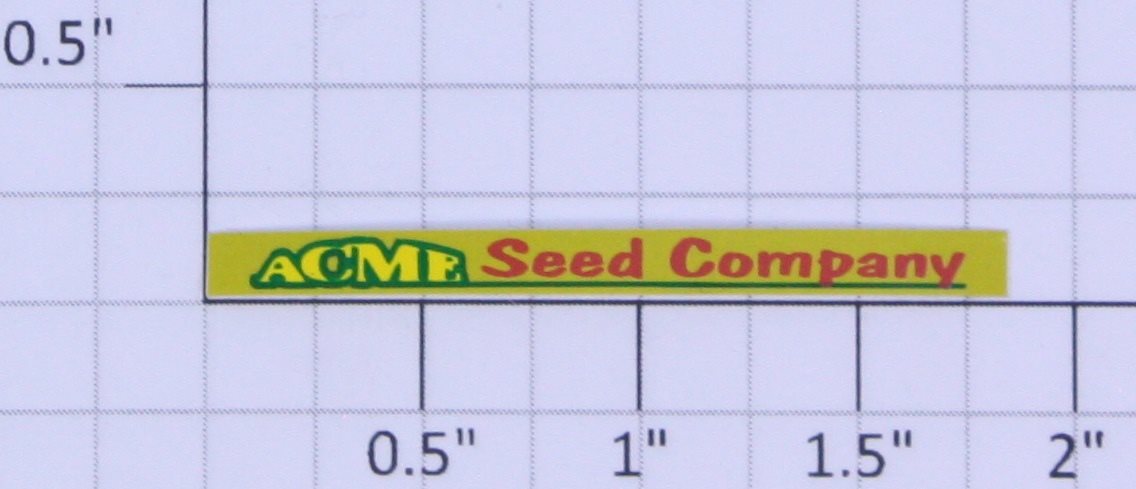 Lionel 12955-125 Ambush Shack ACME Seed Company Decal Sticker