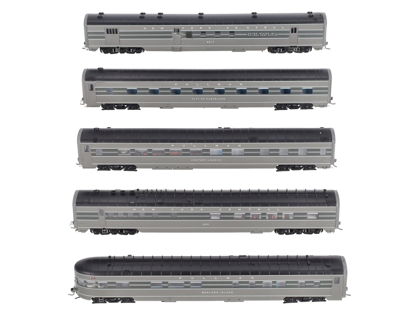 MTH 80-60017 HO New York Central 1940 20th Century Passenger Car Set (Set of 5)