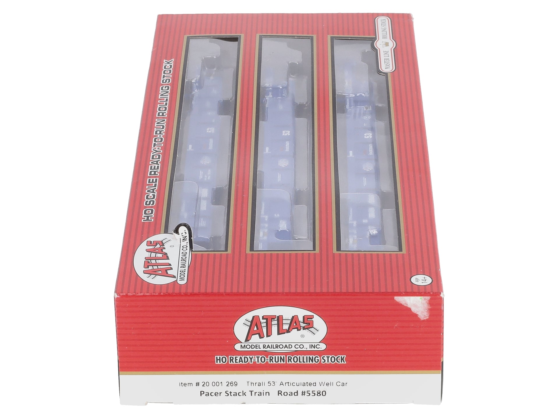 Atlas 20001269 HO Scale Pacer Stack Train Articulated Well Car #5580