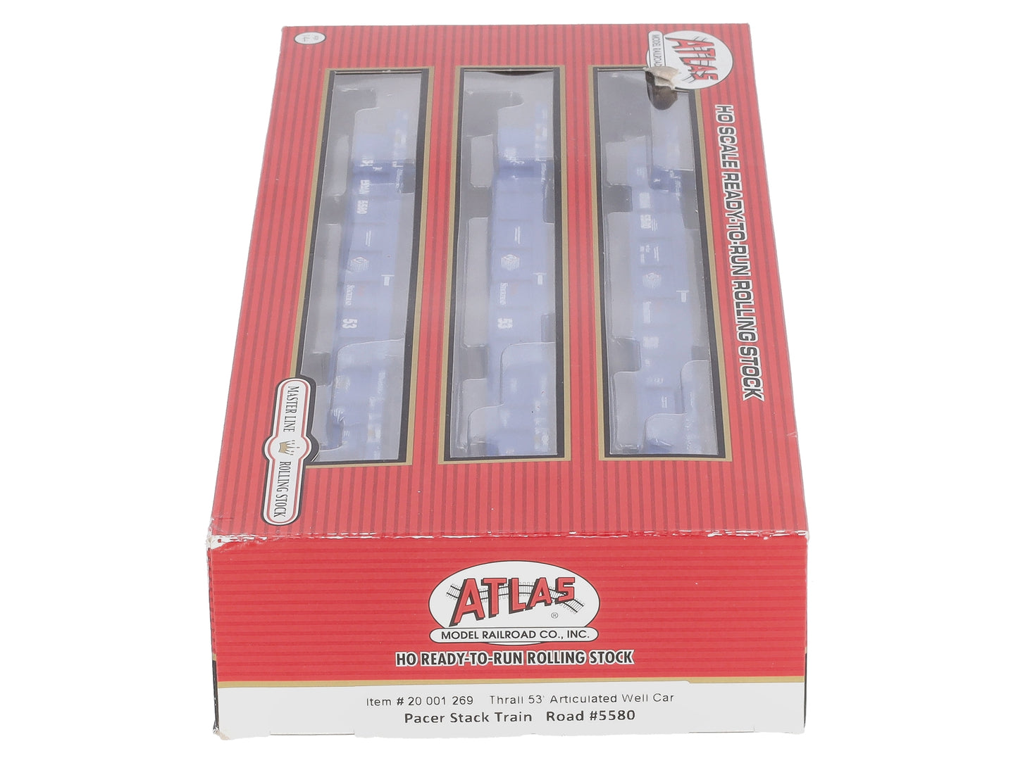 Atlas 20001269 HO Scale Pacer Stack Train Articulated Well Car #5580