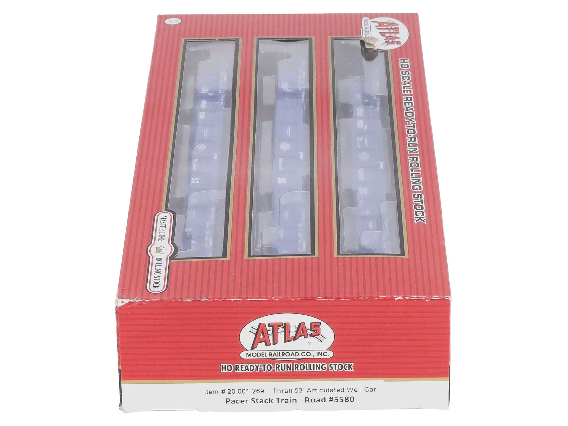Atlas 20001269 HO Scale Pacer Stack Train Articulated Well Car #5580