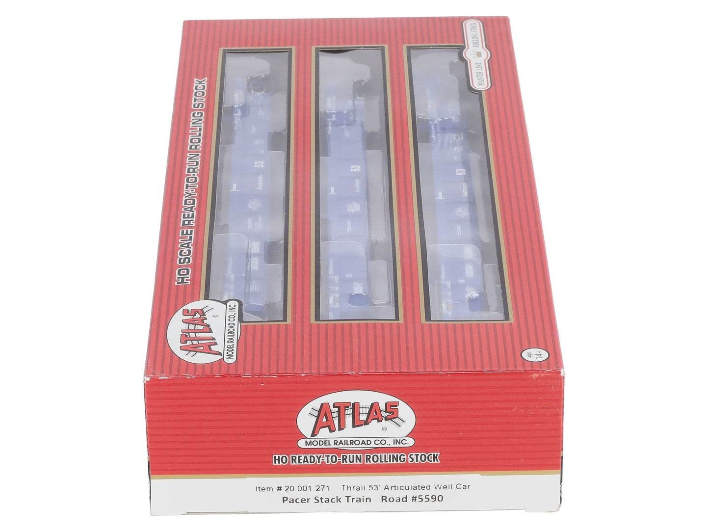 Atlas 20001271 HO Pacer Stack Train Thrall 53' Articulated Well Car #5590