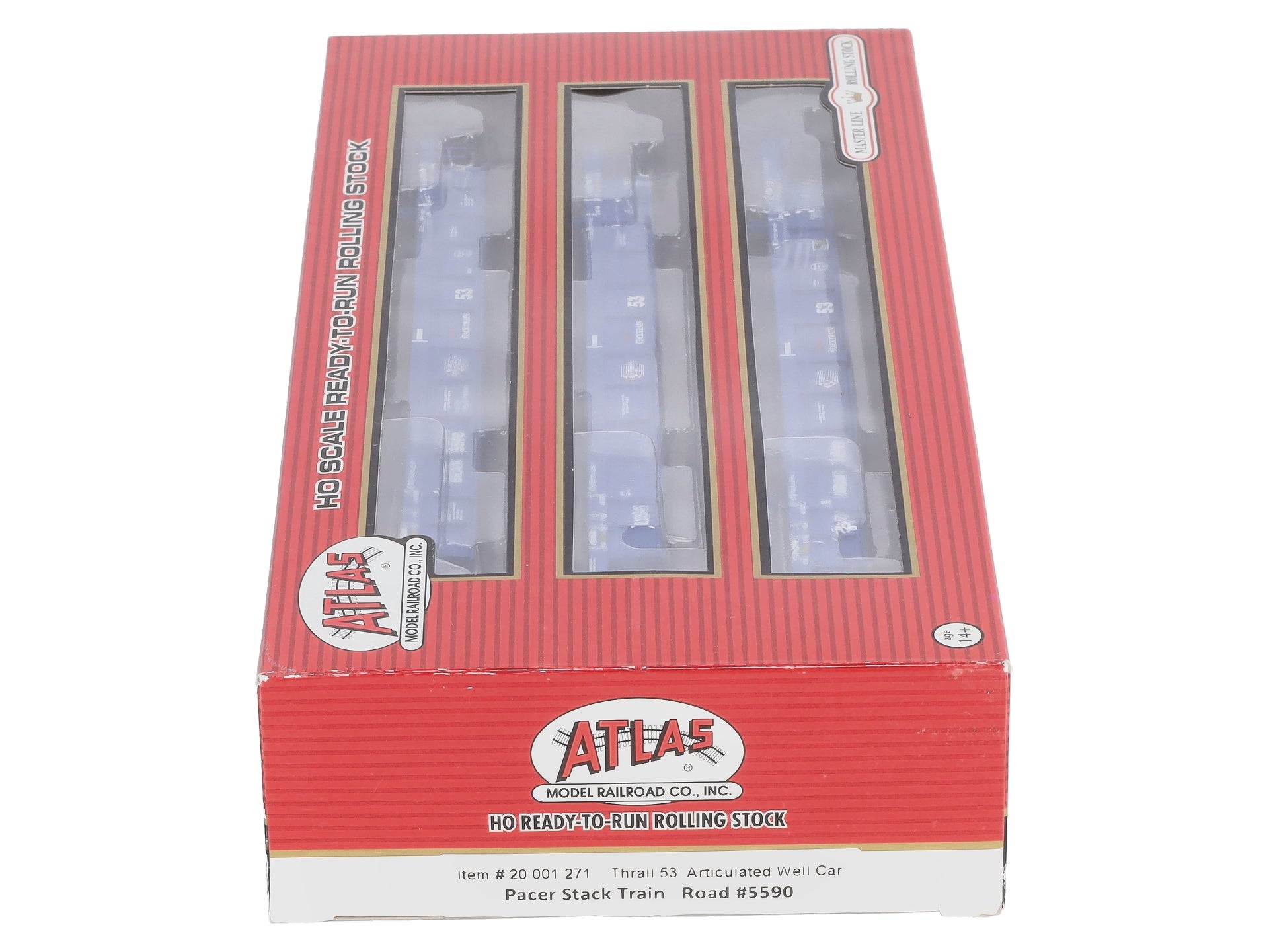 Atlas 20001271 HO Pacer Stack Train Thrall 53' Articulated Well Car #5590