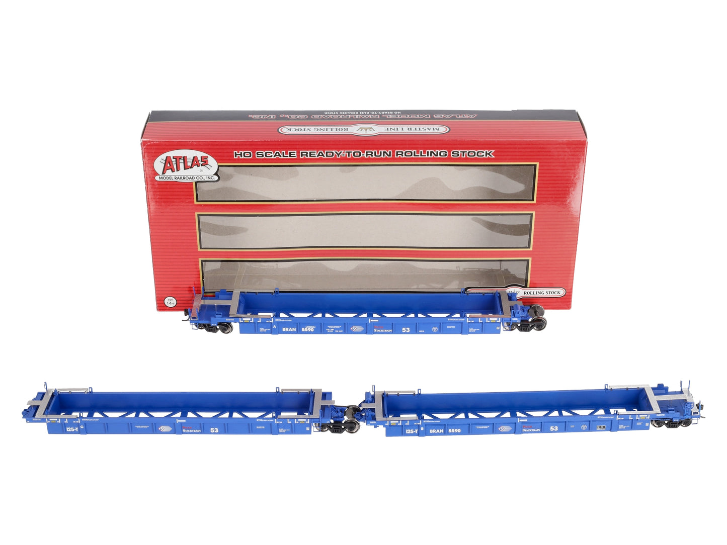 Atlas 20001271 HO Pacer Stack Train Thrall 53' Articulated Well Car #5590