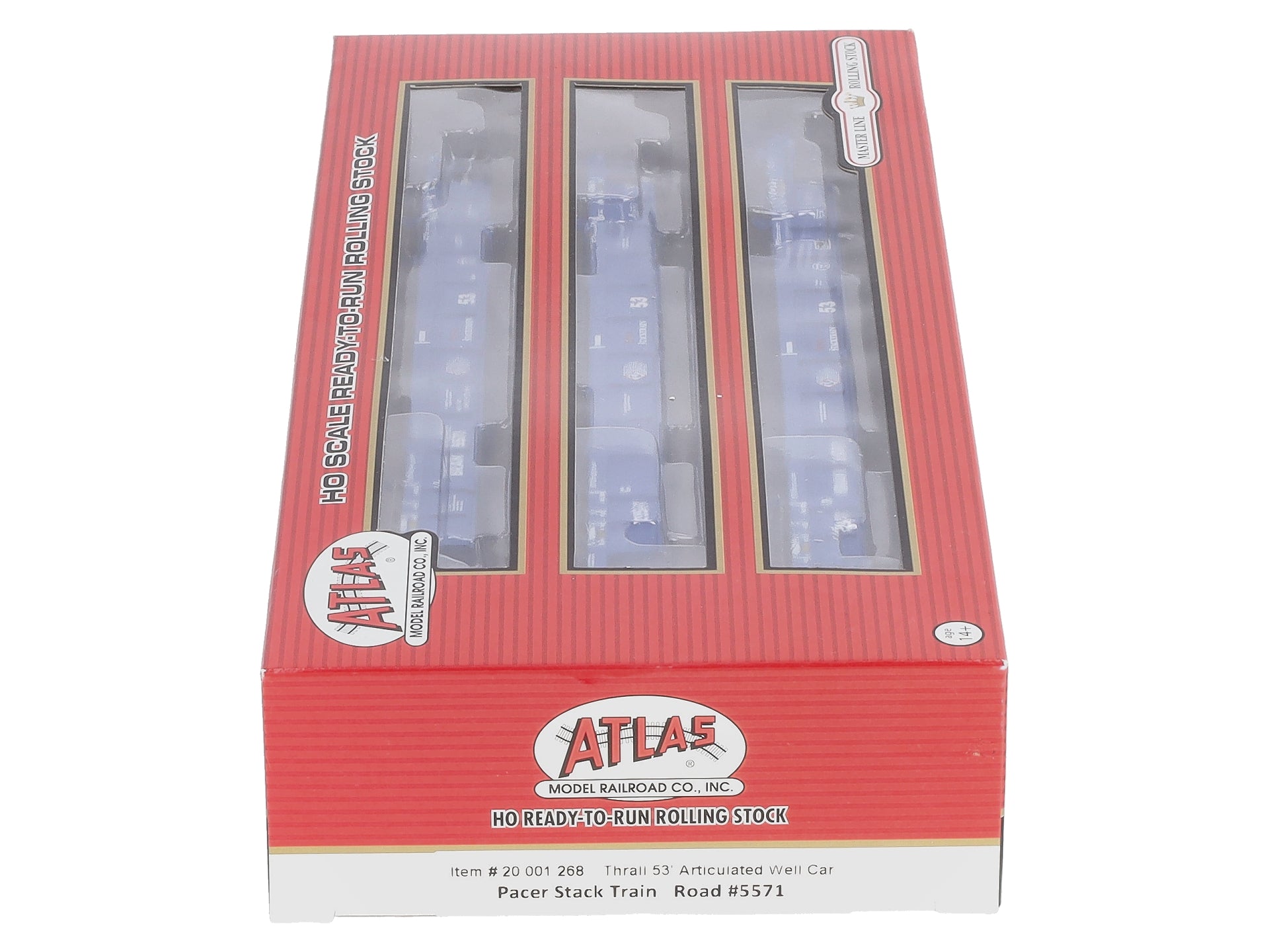 Atlas 20001268 HO Pacer Stack Train Thrall 53' Articulated Well Car #5571