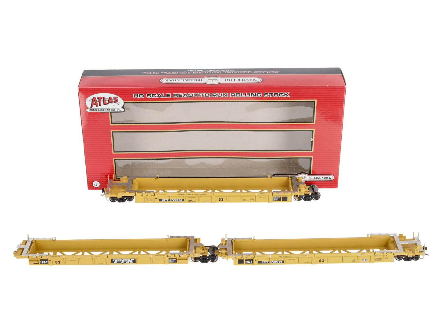 Atlas 20001277 HO TTX Thrall Triple 53' Articulated Well Car #728725