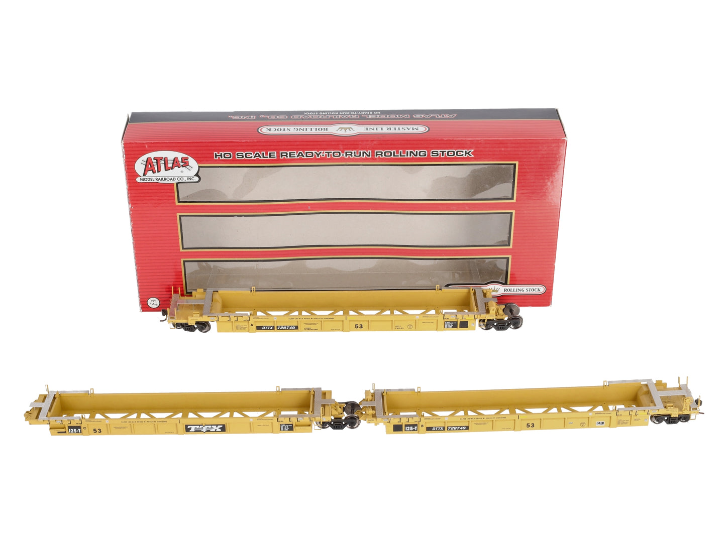 Atlas 20001278 HO TTX Thrall Triple 53' Articulated Well Car #728749