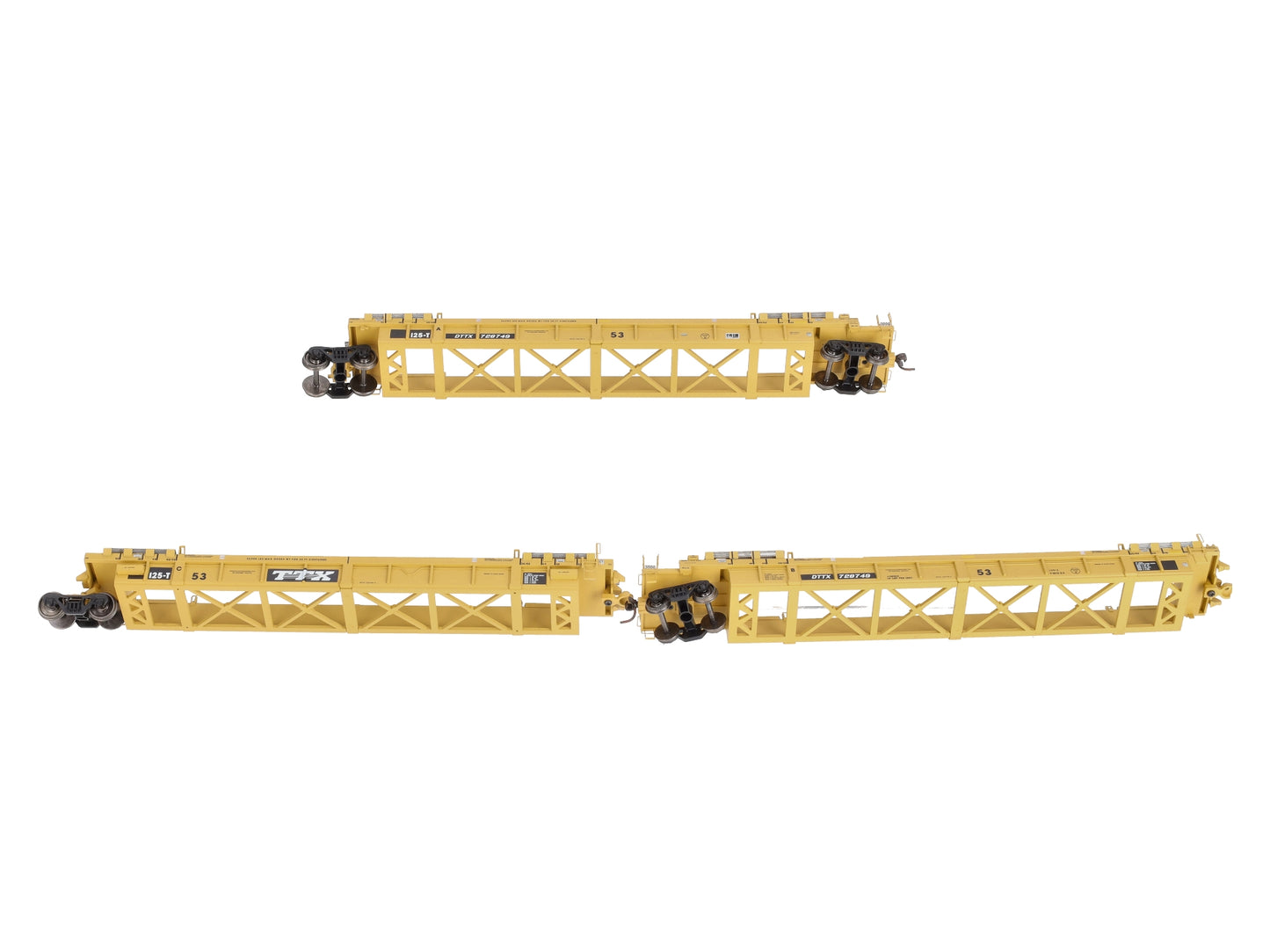 Atlas 20001278 HO TTX Thrall Triple 53' Articulated Well Car #728749
