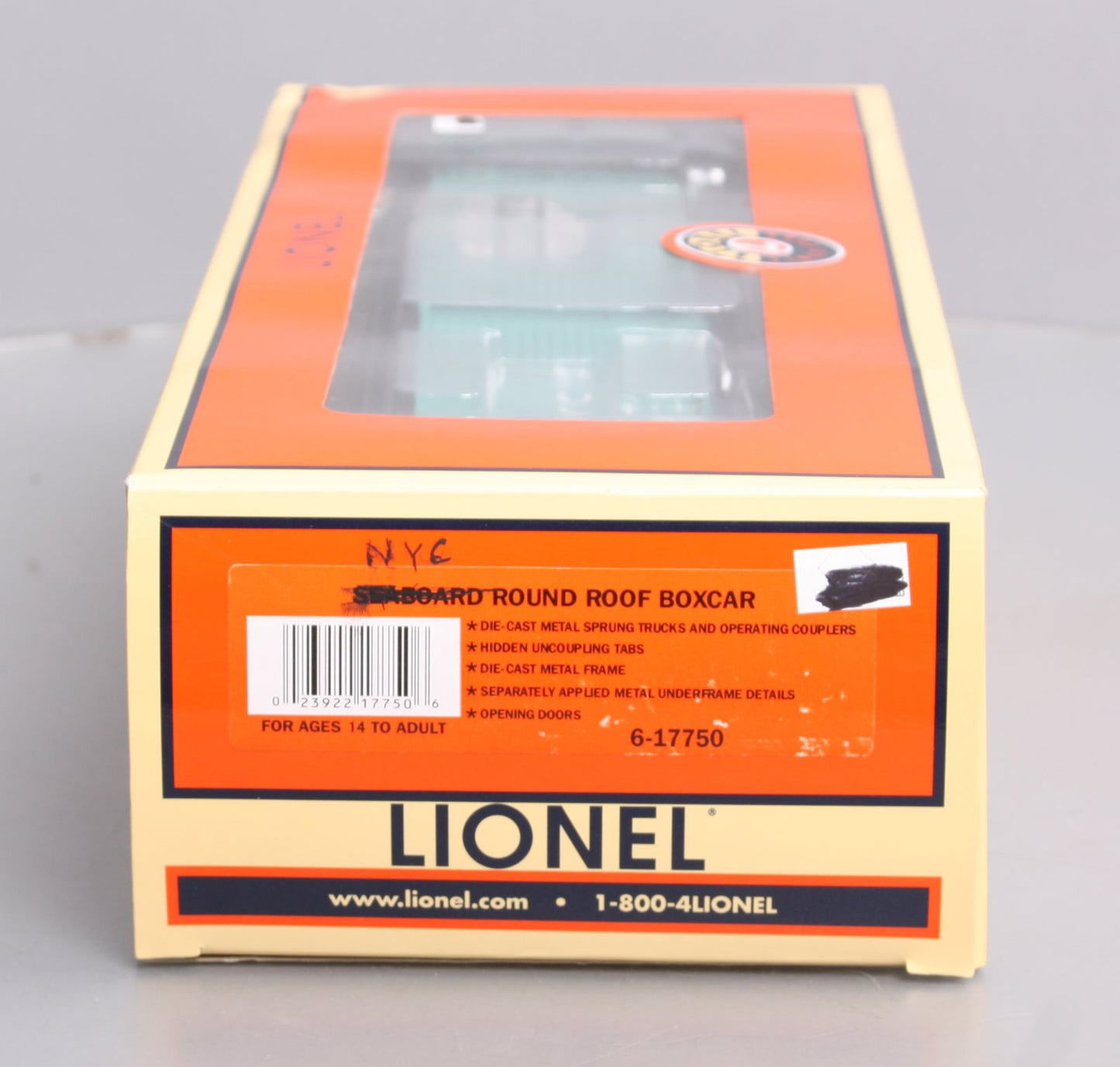 Lionel 6-17750 O Gauge New York Central Round Roof Boxcar #77147 EX/Box