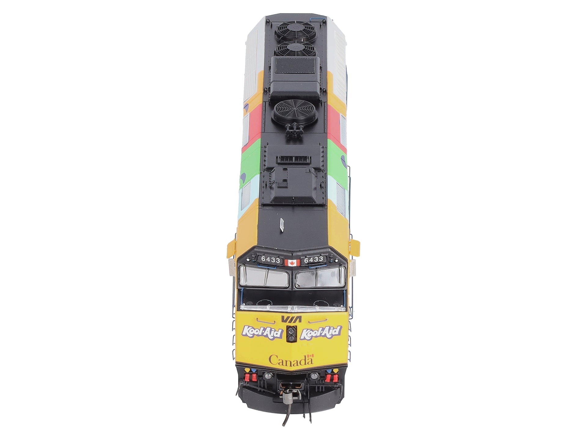 Rapido Trains 80556 HO VIA Kool-Aid EMD F40PH-2D Diesel Loco Sound/DC/DCC #6433