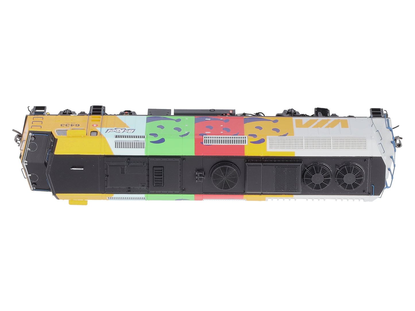 Rapido Trains 80556 HO VIA Kool-Aid EMD F40PH-2D Diesel Loco Sound/DC/DCC #6433