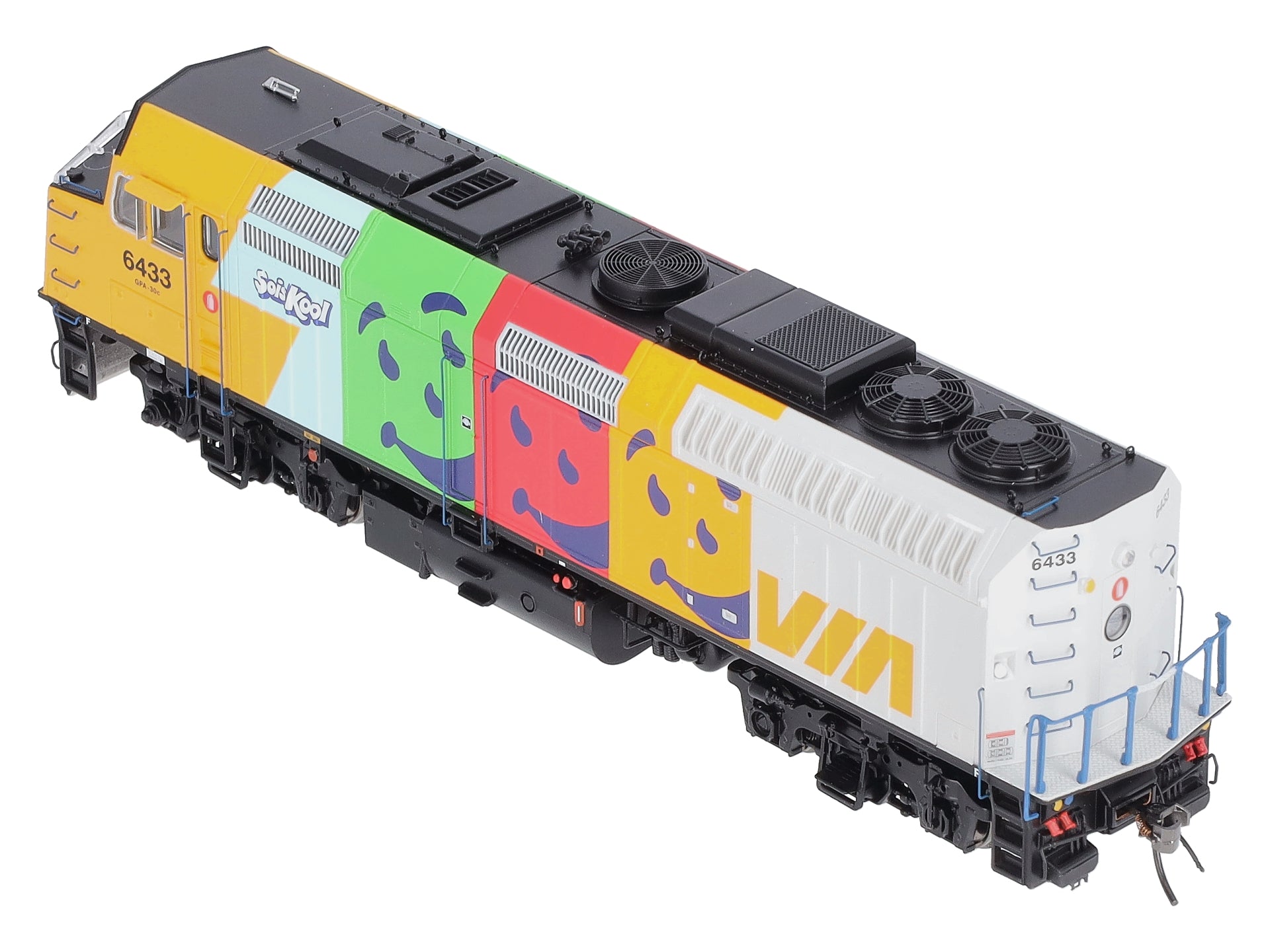 Rapido Trains 80556 HO VIA Kool-Aid EMD F40PH-2D Diesel Loco Sound/DC/DCC #6433