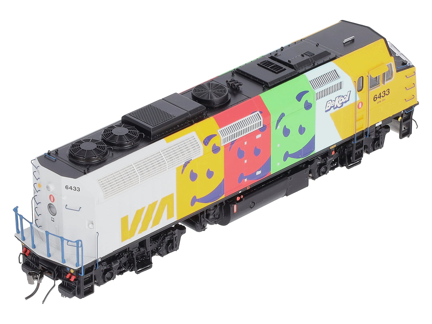 Rapido Trains 80556 HO VIA Kool-Aid EMD F40PH-2D Diesel Loco Sound/DC/DCC #6433