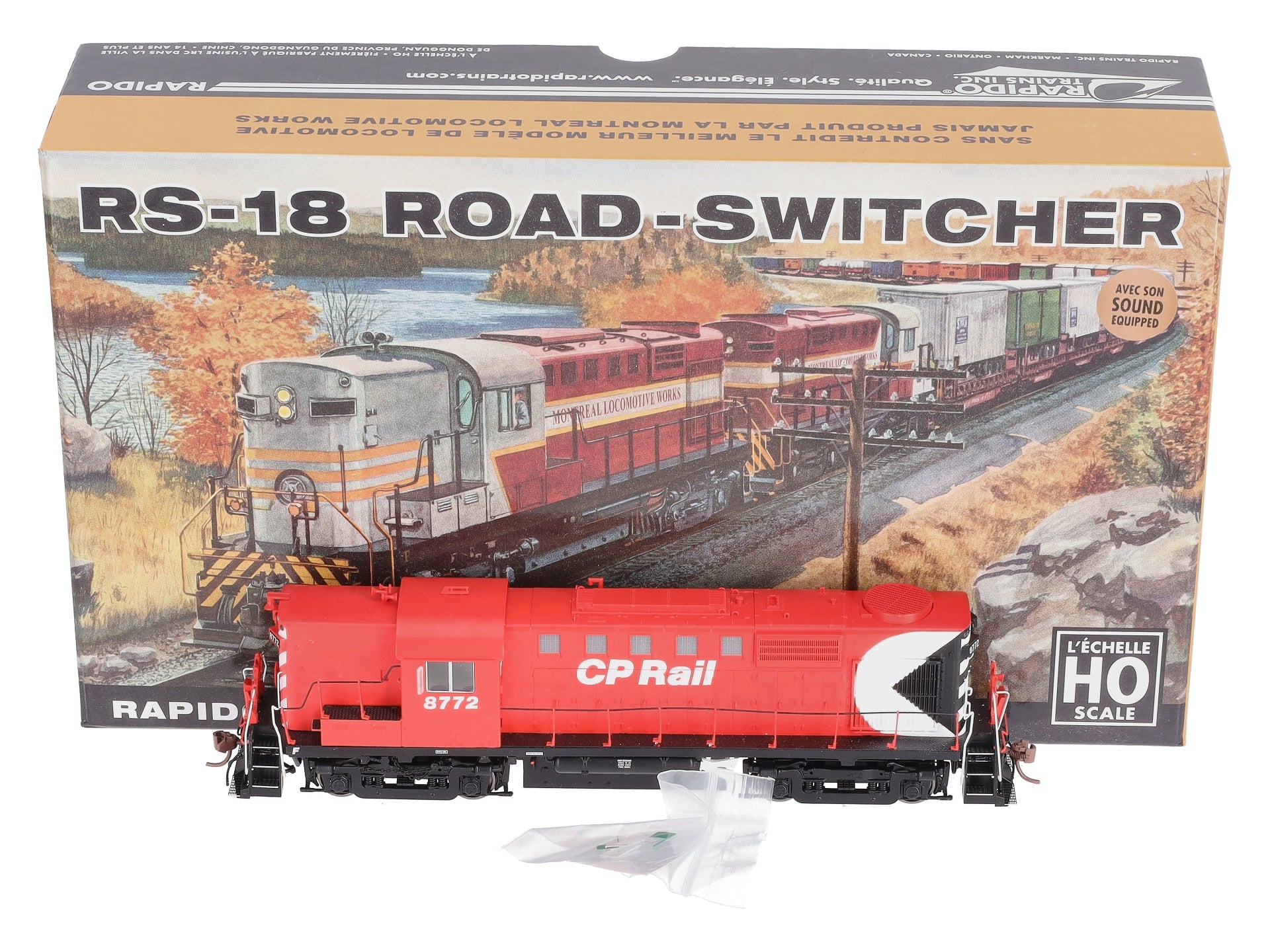 Rapido Trains 32542 HO CP Rail RS-18 Diesel Locomotive #8772 w/DCC/Sound