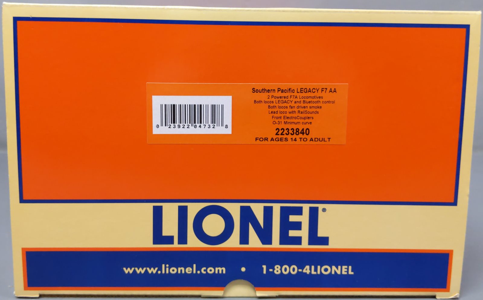 Lionel 2233840 O Southern Pacific F7 AA Diesel Set #6475/#6476 w/ Legacy