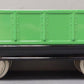 MTH 10-1074 Std Gauge Tinplate Green 212 Gondola w/ Cannisters