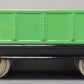 MTH 10-1074 Std Gauge Tinplate Green 212 Gondola w/ Cannisters